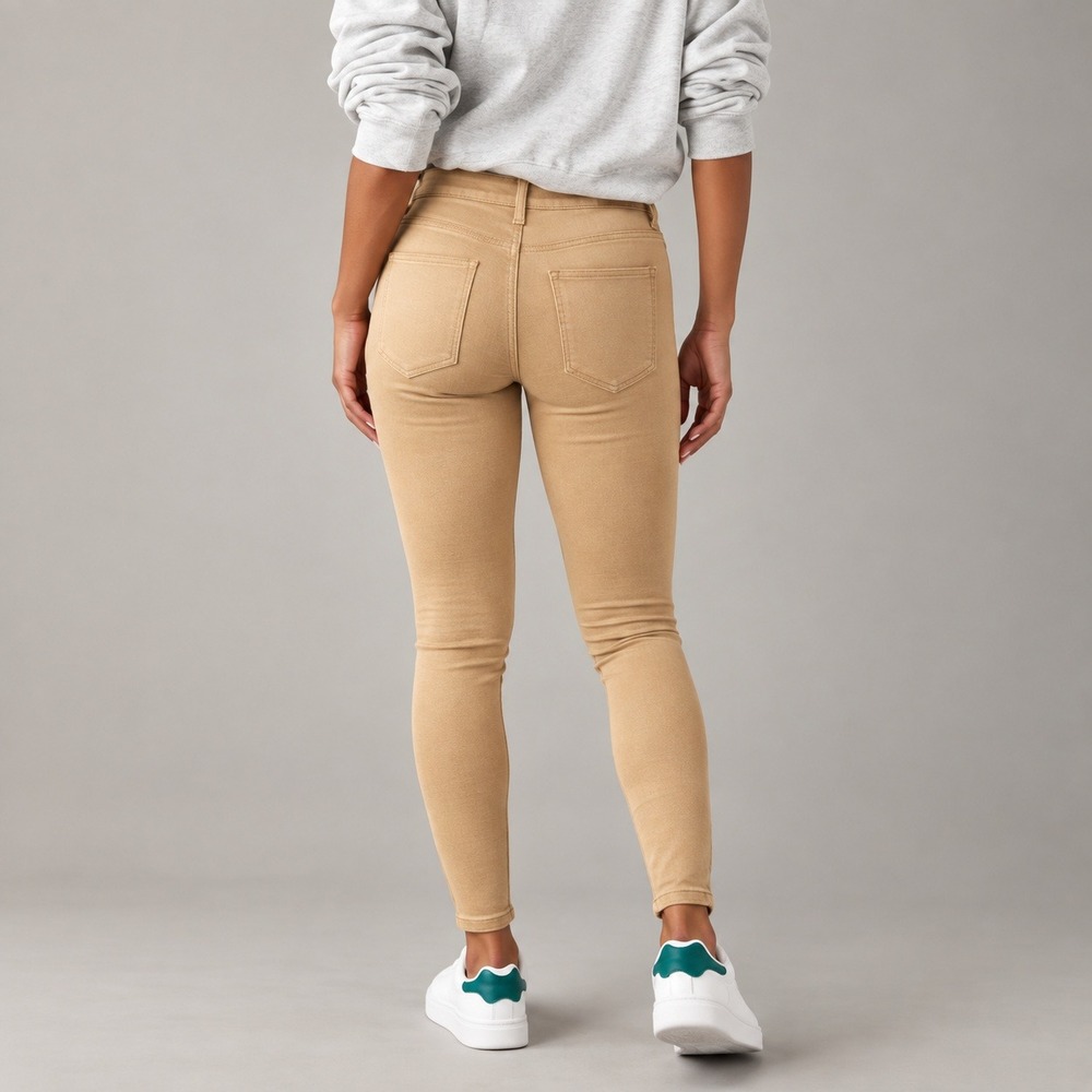 American Eagle Khaki Jeggings‎ Skinny Leg Size 6 Short School khakis Pants